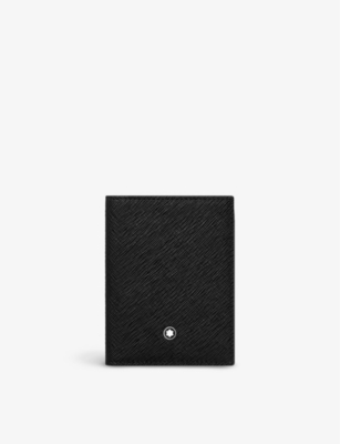 Montblanc Mens Black Sartorial Logo-embellished Grained-leather Card Holder In Black