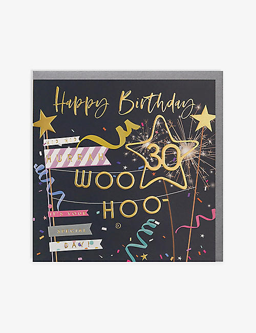 BELLY BUTTON DESIGNS: Happy Birthday 30 birthday card 16.5cm x 16.5cm