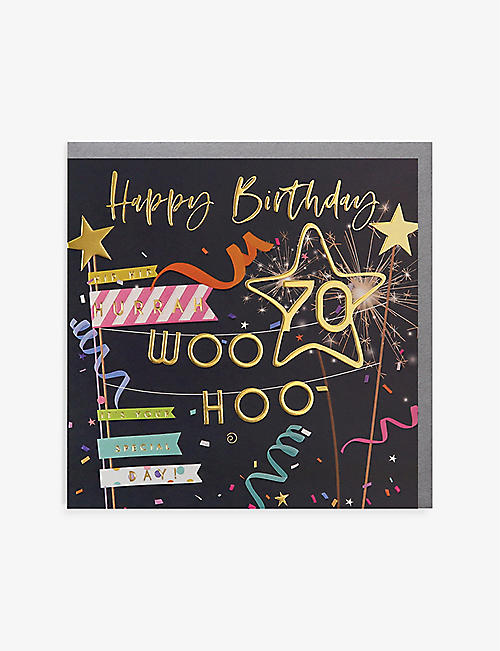 BELLY BUTTON DESIGNS: Happy Birthday 70 birthday card 16.5cm x 16.5cm