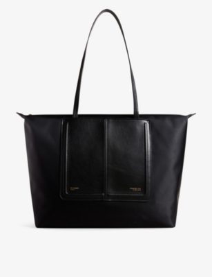 Ted Baker Womens Black Voyaage Woven Tote Bag