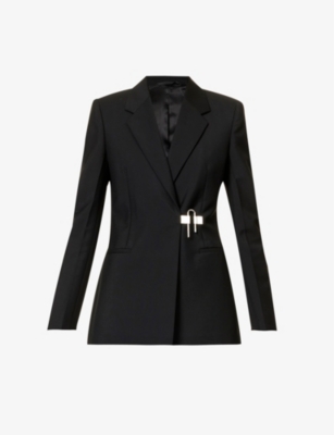 GIVENCHY - U-lock notch-lapel wool-blend blazer | Selfridges.com
