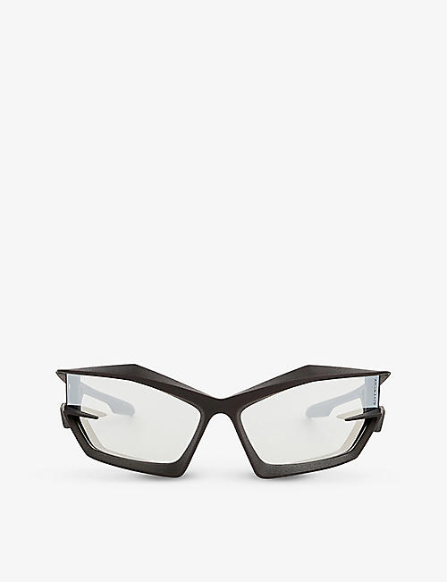 GIVENCHY: Sor21 brand-print acetate glasses