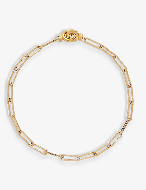 ALIGHIERI: The Molten Link Layer 24ct yellow gold-plated brass necklace