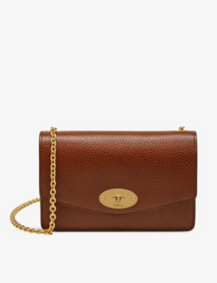 Mulberry Darley Daisy Chain-linked Small Crossbody Bag In Oak