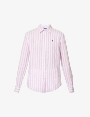 POLO RALPH LAUREN - Regular-fit striped linen shirt | Selfridges.com