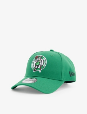 New Era Mens Green Fig 9forty Nba Boston Celtic Logo-patch Cotton Baseball Cap