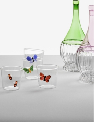 The Garden Picnic Collection bee-embellished borosilicate glass tumbler 8cm