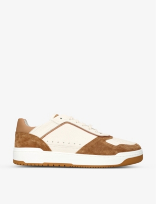 BRUNELLO CUCINELLI Slam leather and suede low-top trainers