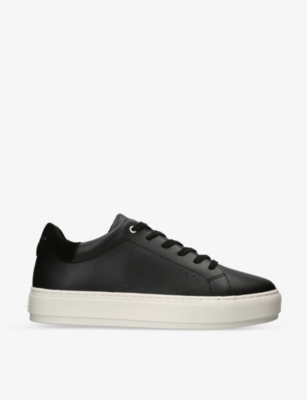 KURT GEIGER LONDON: Laney2 foil-logo leather low-top trainers