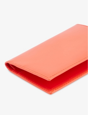 COMME DES GARÇONS WOMENS ORANGE CLASSIC LOGO-EMBOSSED LEATHER CARD HOLDER 66564837
