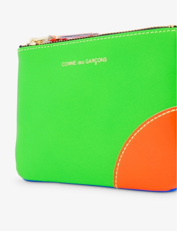 Supor Fluo logo-print leather wallet