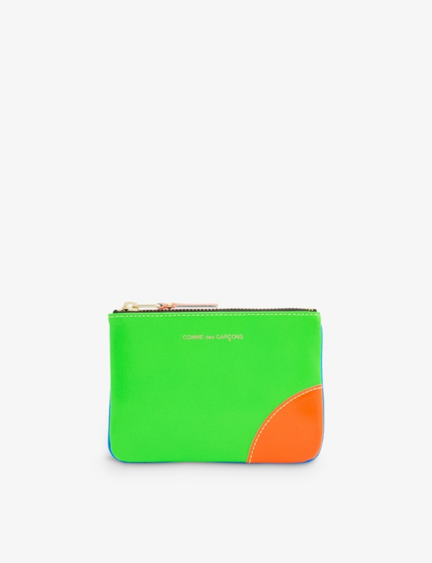 Supor Fluo logo-print leather wallet