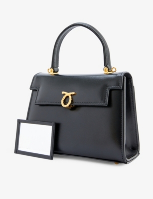 Shop Launer Women's Black Judi Leather Top-handle Bag