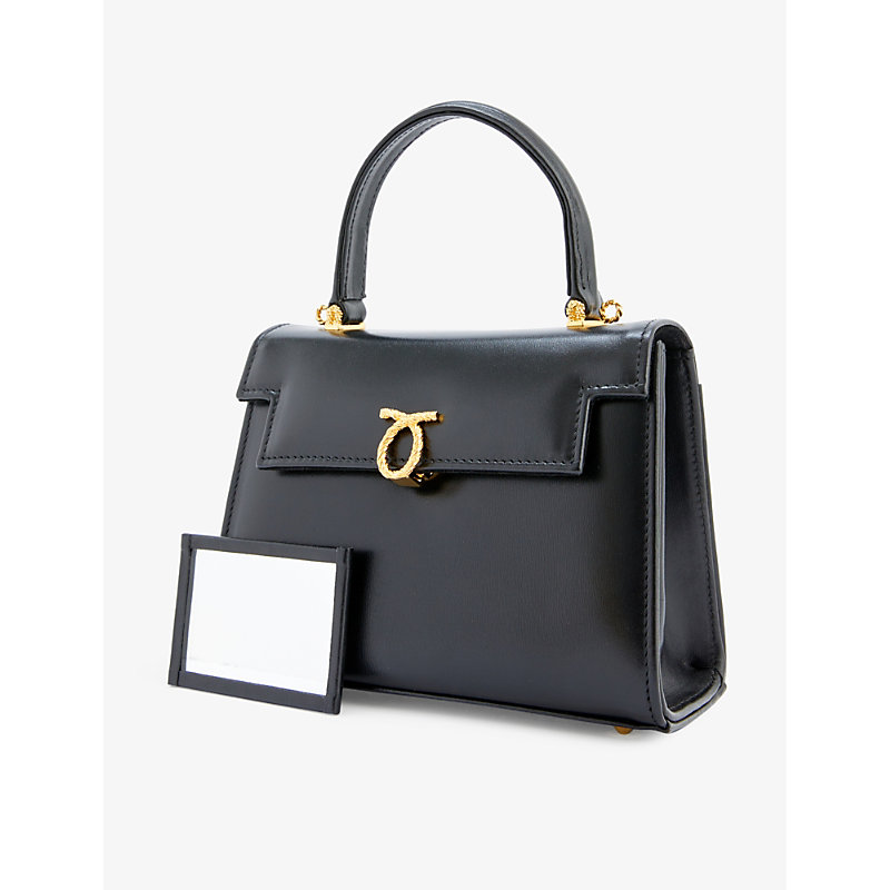 Shop Launer Women's Black Judi Leather Top-handle Bag