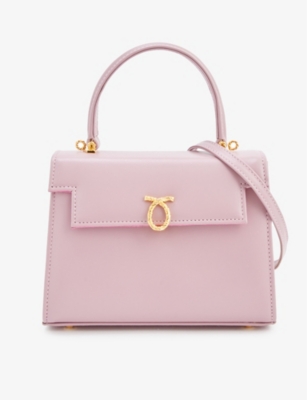 Launer Womens Dusky Rose Judi Leather Top-handle Bag