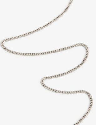 Shop Miansai Men's Polished Silver Cuban Chain Rhodium-plated Sterling-silver Necklace