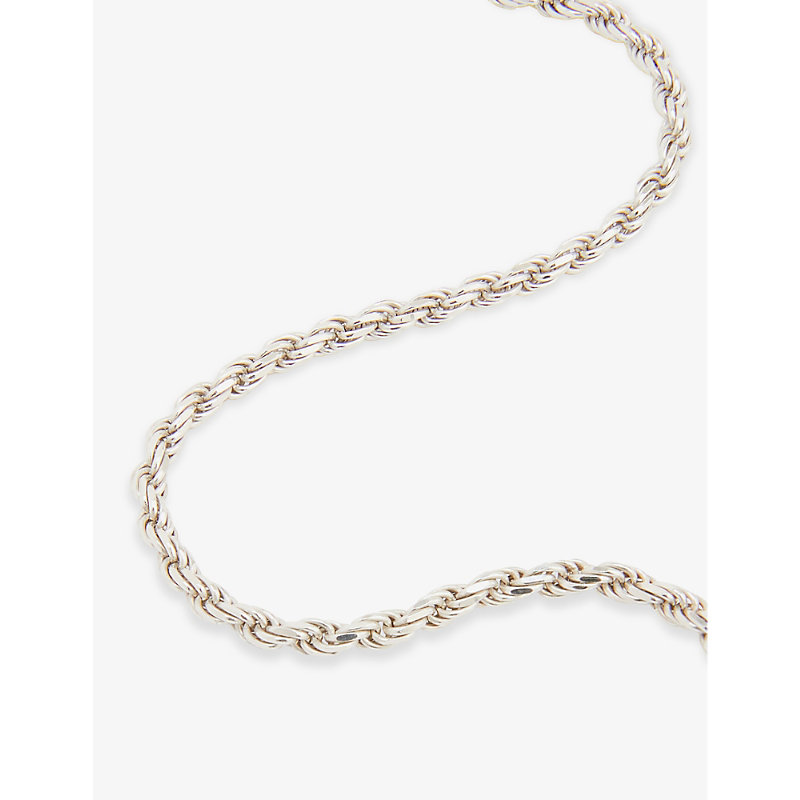 Shop Miansai Rope Chain Sterling-silver Bracelet In Polished Silver