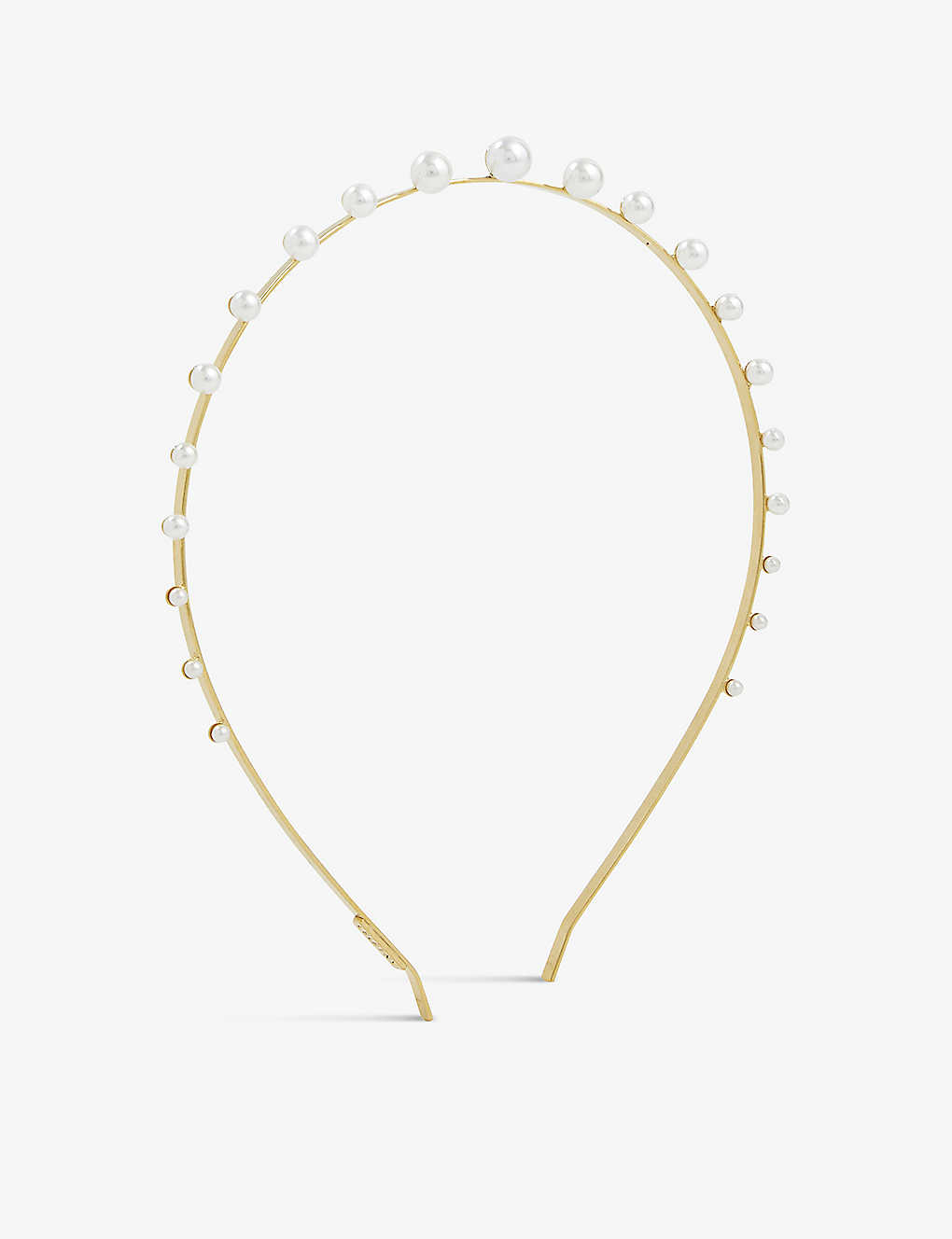 LELET NY BIRTHSTONE FAUX PEARL-EMBELLISHED STAINLESS STEEL HEADBAND,66573716