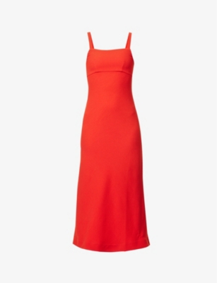 RIXO LONDON RIXO WOMEN'S RED BRENNAN SQUARE-NECK WOVEN MAXI DRESS,66575406