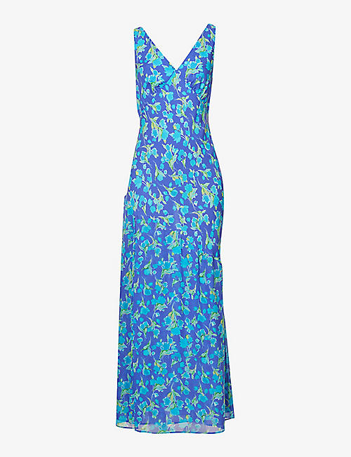 RIXO: Moniq floral-print woven maxi dress