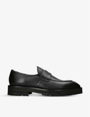 KURT GEIGER LONDON: Hawke chunky-sole leather loafers