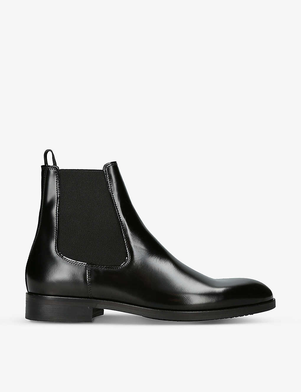 Shop Kurt Geiger Hunter Patent-leather Chelsea Boots In Black
