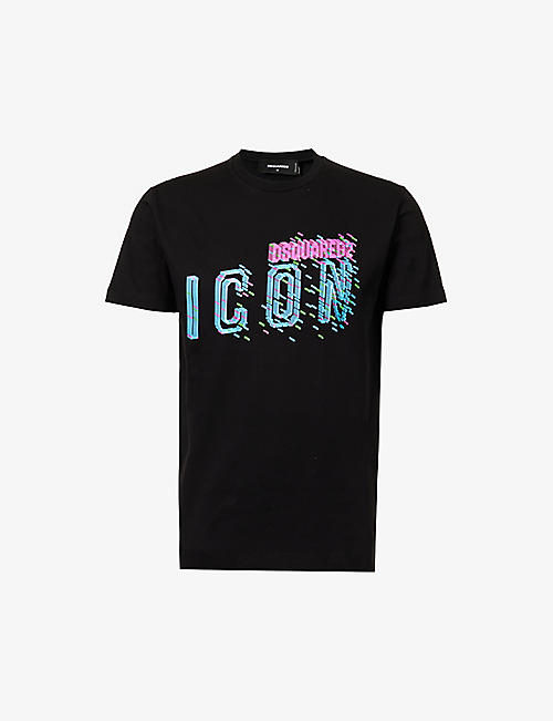DSQUARED2: Icon branded-print cotton-jersey T-shirt