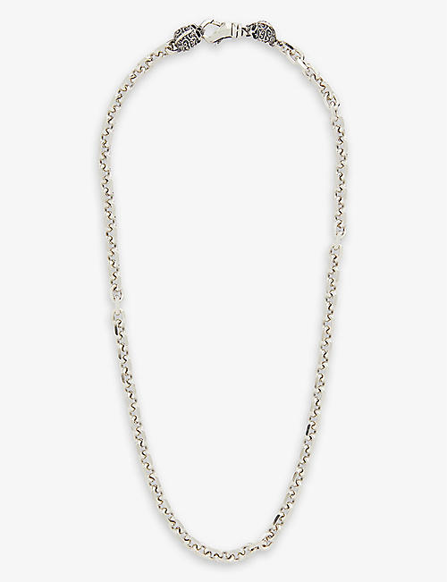 EMANUELE BICOCCHI: Skull-charm sterling-silver chain necklace