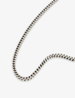 Emanuele Bicocchi Mens Silver Square Fargo-chain Sterling-silver Necklace In Silver