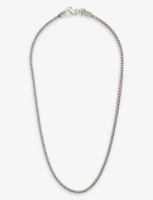 Emanuele Bicocchi Mens Silver Square Fargo-chain Sterling-silver Necklace