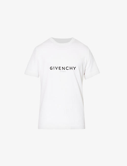 GIVENCHY: Logo-print oversized cotton-jersey T-shirt