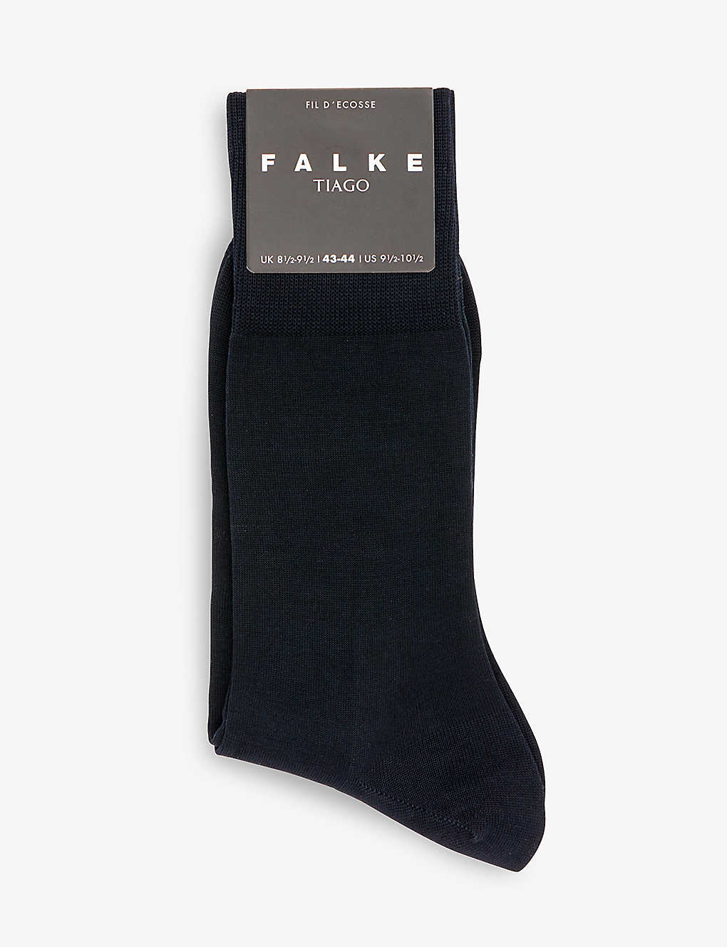 Falke Mens Dark Navy Tiago Logo-print Cotton-blend Socks
