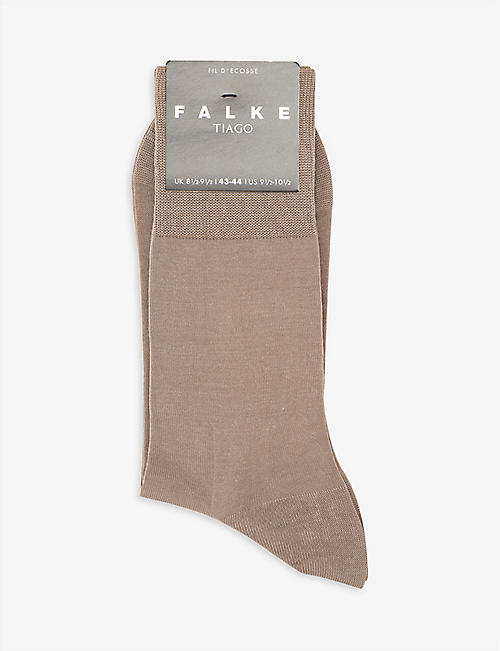 FALKE: Logo-print stretch-organic-cotton blend socks
