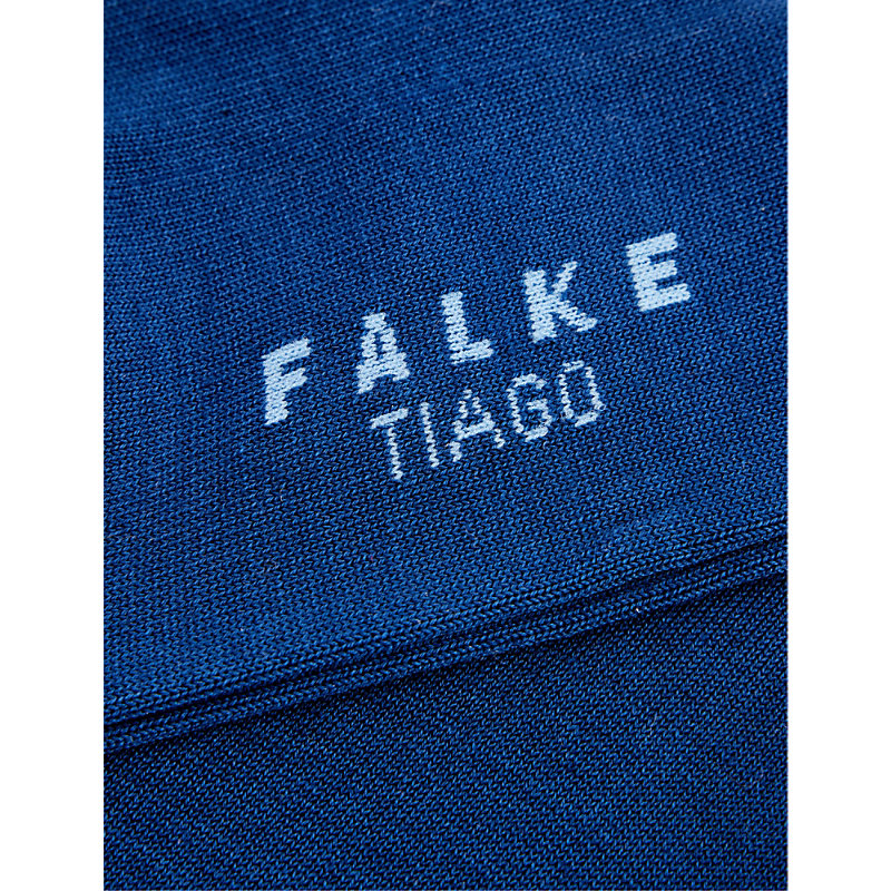 Shop Falke Tiago Cotton-blend Socks In Blue