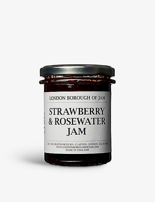 LONDON BOROUGH JAM: Strawberry & Rosewater jam 220g