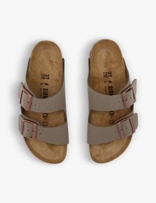 Birkenstock Womens Stone Arizona Faux-leather Sandals In Stone