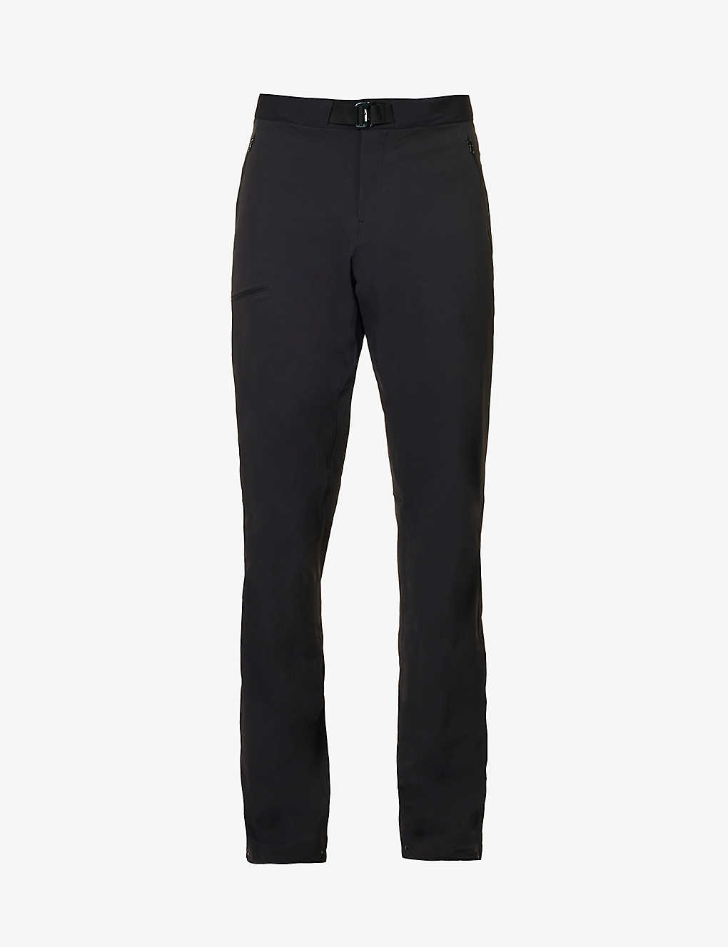 Shop Arc'teryx Arcteryx Men's Black Gamma Logo-embroidered Regular-fit Straight-leg Stretch-woven Trousers