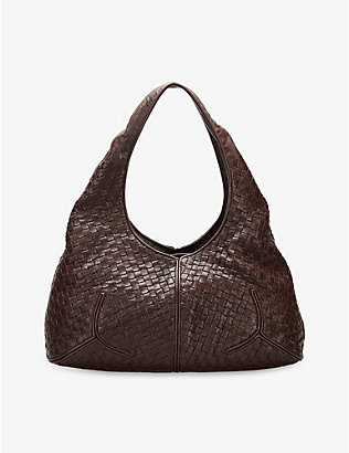 RESELFRIDGES: Pre-loved Bottega Veneta Intrecciato Ball leather shoulder bag