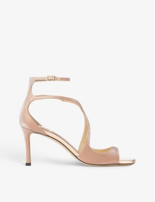 Jimmy Choo Ballet Pink Azia 75 Leather Heeled Sandals