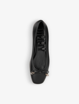 Jimmy Choo Ballet Shoes With Round Head And Flat Soles In Black