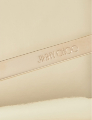 Jimmy Choo Emmie Clutch In Mirror Fabric In Gold