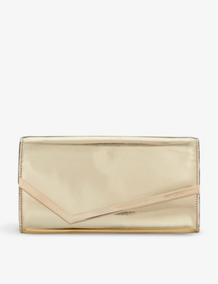 Jimmy Choo Emmie Clutch Bag In Gold