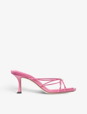 Jimmy Choo Indiya 70mm Mules In Candy Pink