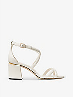 JIMMY CHOO: Rheea 65 square-toe leather heeled sandals