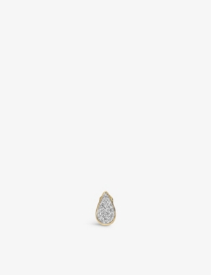 MARIA BLACK: Talon 7 14ct yellow-gold and 0.052ct diamond stud earring