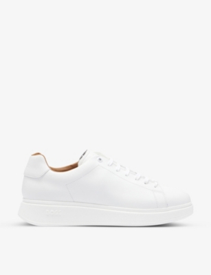 Shop Hugo Boss Boss Men's White Leather Low-top Trainers