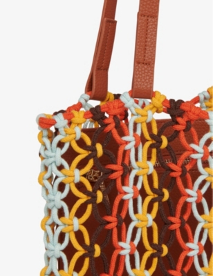 Shop Whistles Women's Multi-coloured Chaya Stripe-design Crochet Tote Bag
