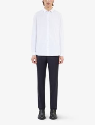 THE KOOPLES MENS SLIM-FIT COTTON-BLEND SHIRT WHI01 66625378