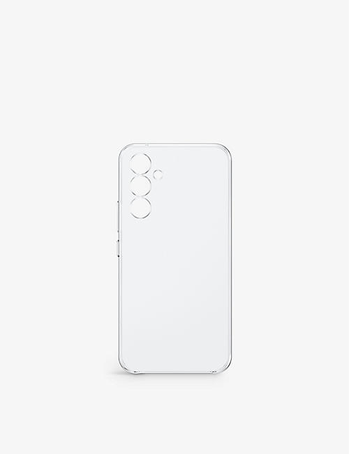 SAMSUNG: Galaxy A54 logo-embossed clear silicone phone case