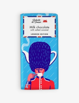 LE CHOCOLAT DES FRANCAIS: King's Guard milk chocolate and salted caramel bar 80g